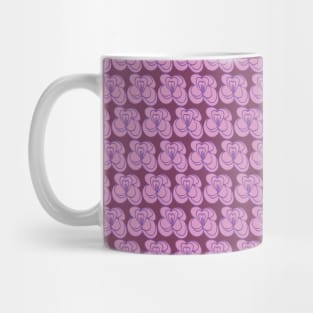 Rockabilly Pink Roses Pattern Mug